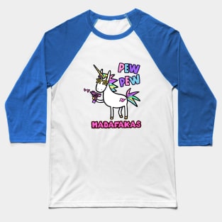 Pew Pew! Cool Unicorn Baseball T-Shirt